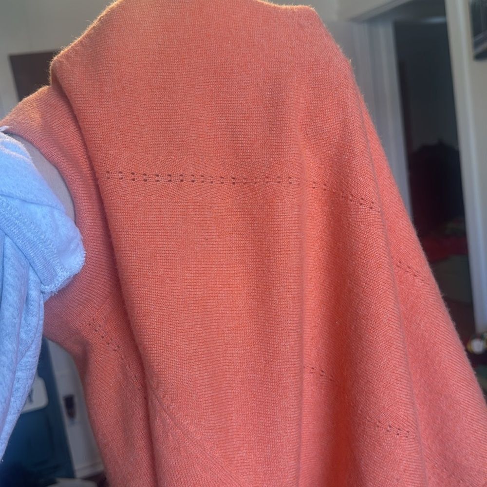 DON RAKOW Cashmere Sweater LARGE Peach - Picture 10 of 10